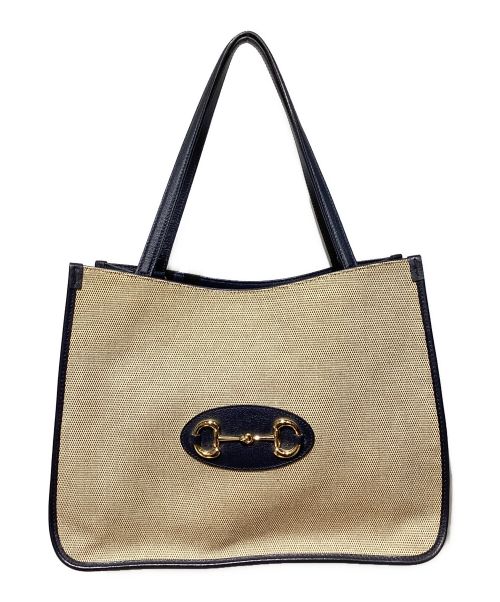 GUCCI（グッチ）GUCCI (グッチ) Horsebit 1955 tote bag（ホースビット1955トートバッグ） ブラウン サイズ:-の古着・服飾アイテム