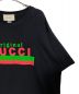 中古・古着 GUCCI (グッチ) プリントロゴオーバーサイズTシャツ ブラック サイズ:L：30000円