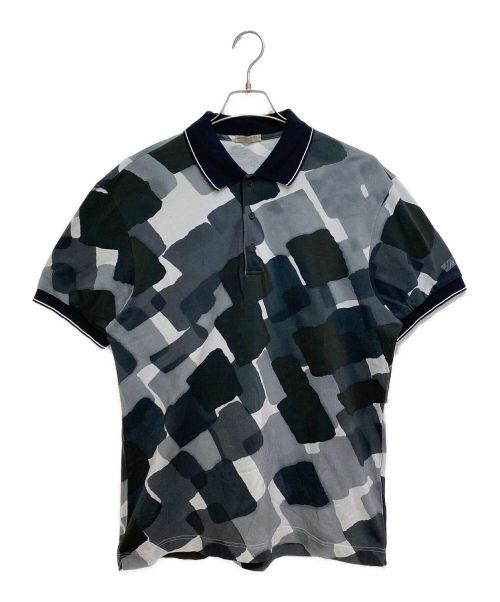 BOTTEGA VENETA（ボッテガベネタ）BOTTEGA VENETA (ボッテガベネタ) All-Over Pattern Polo Shirt（総柄半袖ポロシャツ） ブラック サイズ:54の古着・服飾アイテム