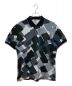 BOTTEGA VENETA（ボッテガベネタ）の古着「All-Over Pattern Polo Shirt（総柄半袖ポロシャツ）」｜ブラック