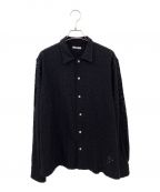 BODEボーディ）の古着「BODE LATTICE LACE LONG SLEEVE SHIRT」｜ブラック