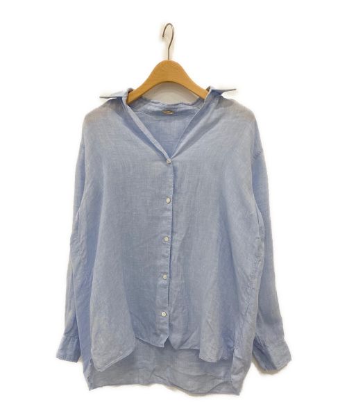 MUSE de Deuxieme Classe（ミューズ ドゥーズィエム クラス）MUSE de Deuxieme Classe (ミューズ ドゥーズィエム クラス) LINEN WASH シャツ スカイブルー サイズ:Fの古着・服飾アイテム