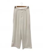 Lisiereリジェール）の古着「Low Rise Tuck Wide Pants」｜ホワイト