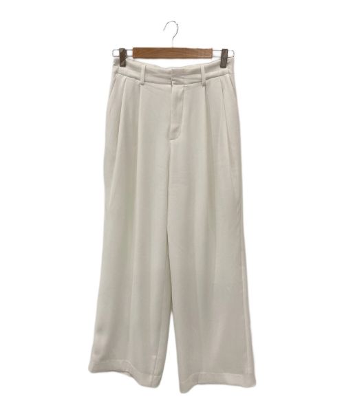 Lisiere（リジェール）Lisiere (リジェール) Low Rise Tuck Wide Pants ホワイト サイズ:36の古着・服飾アイテム