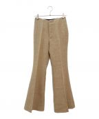 MADISON BLUEマディソンブルー）の古着「FLARE PANTS LINEN」｜ベージュ