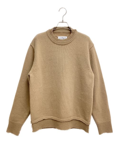 Maison Margiela（メゾンマルジェラ）Maison Margiela (メゾンマルジェラ) elbow patch knit（エルボーパッチニット） ベージュ サイズ:Sの古着・服飾アイテム