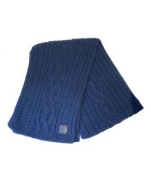 LOUIS VUITTON（ルイ ヴィトン）の古着「Cashmere cable knit scarf（カシミヤケーブル編みマフラー）」｜ネイビー