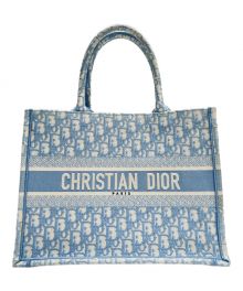 Christian Dior（クリスチャン ディオール）の古着「Dior Book Tote ブックトート バッグ ミディアム」｜スカイブルー