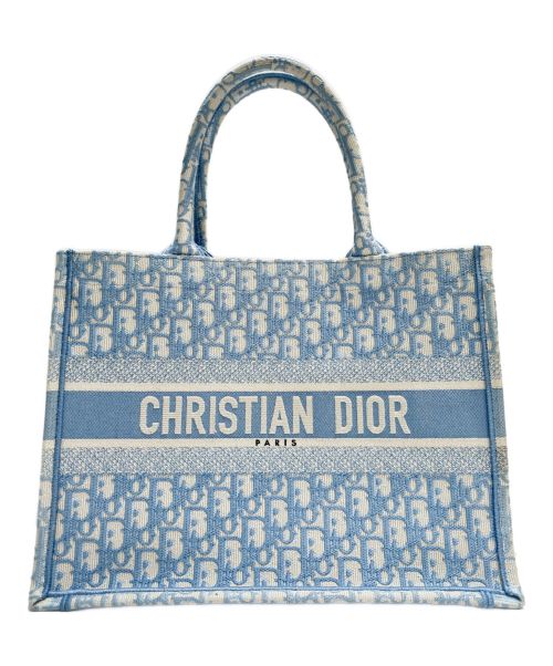 Christian Dior（クリスチャン ディオール）Christian Dior (クリスチャン ディオール) Dior Book Tote ブックトート バッグ ミディアム スカイブルー サイズ:ミディアムの古着・服飾アイテム