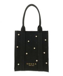 TOCCA×ヨンア×大人百花（トッカ×ヨンア×オトナヒャッカ）の古着「RHYTHM OF PEARL KNITBAG」｜ブラック