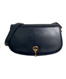 GUCCI（グッチ）の古着「Horsebit Shoulder Bag（ホースビットショルダーバッグ）」｜ネイビー