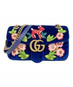 GUCCIグッチ）の古着「GG Marmont shoulder bag（GGマーモントショルダーバッグ）」｜ブルー