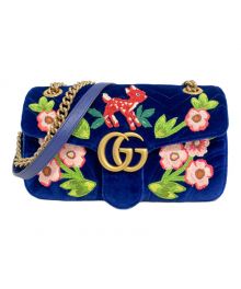 GUCCI（グッチ）の古着「GG Marmont shoulder bag（GGマーモントショルダーバッグ）」｜ブルー