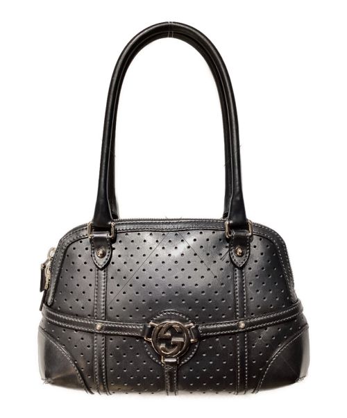 GUCCI（グッチ）GUCCI (グッチ) Interlocking G handbag（インターロッキングGハンドバッグ） ブラック サイズ:-の古着・服飾アイテム