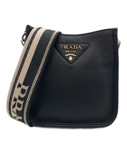 PRADA（プラダ）PRADA (プラダ) ヴィッテロダイノミニショルダーバッグ ブラックの古着・服飾アイテム