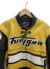 中古・古着 FURYGAN (フュリガン) レザーライダースジャケット イエロー×ブラック サイズ:XL：12000円