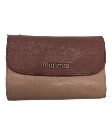 MIU MIU（ミュウミュウ）の古着「3つ折り財布」｜ピンク