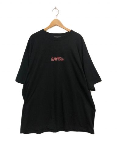 【中古・古着通販】MASATOSHI HAMADA × SAPEur (サプール×浜田雅功) 半袖Tシャツ ブラック  サイズ:XXL｜ブランド・古着通販 トレファク公式【TREFAC FASHION】スマホサイト