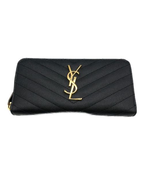 Saint Laurent Paris（サンローランパリ）Saint Laurent Paris (サンローランパリ) 長財布 ブラックの古着・服飾アイテム