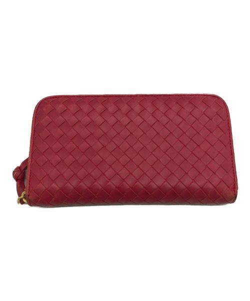 BOTTEGA VENETA（ボッテガベネタ）BOTTEGA VENETA (ボッテガベネタ) ラウンドファスナー長財布 ショッキングピンクの古着・服飾アイテム