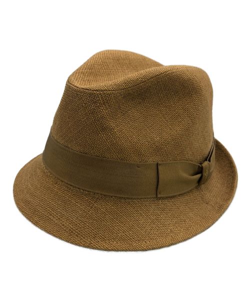 BORSALINO（ボルサリーノ）BORSALINO (ボルサリーノ) 中折れハット カーキ サイズ:58の古着・服飾アイテム