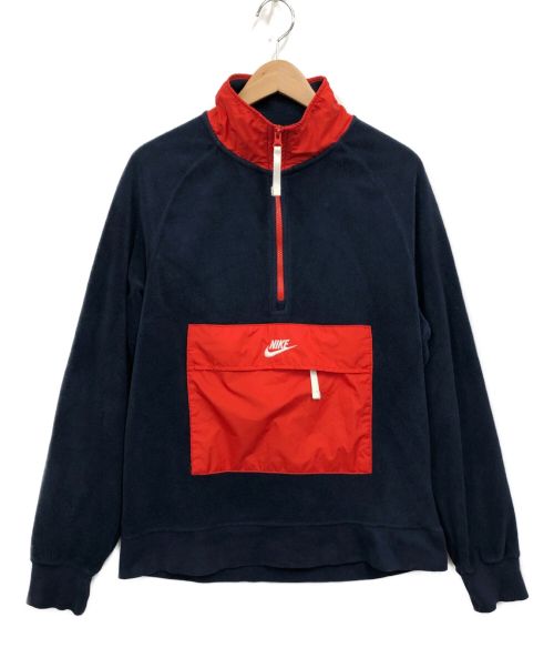 NIKE（ナイキ）NIKE (ナイキ) ハーフジップフリースジャケット ネイビー×オレンジ サイズ:Mの古着・服飾アイテム