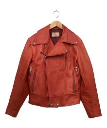 Y'2 leather（ワイツーレザー）の古着「ダブルライダースジャケット」｜レッド