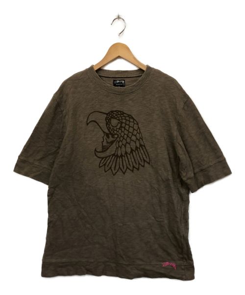 stussy（ステューシー）stussy (ステューシー) 半袖Tシャツ ブラウン サイズ:Lの古着・服飾アイテム