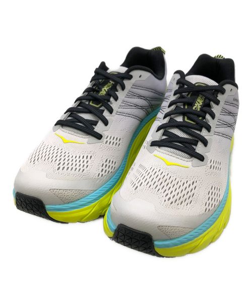 HOKAONEONE（ホカオネオネ）HOKAONEONE (ホカオネオネ) スニーカー グレー×イエロー サイズ:27の古着・服飾アイテム