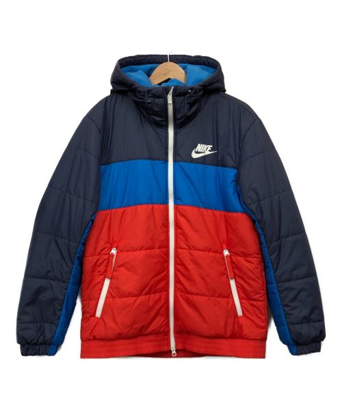 NIKE（ナイキ）NIKE (ナイキ) 中綿ジャケット ブルー×レッド サイズ:Mの古着・服飾アイテム