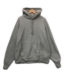 Champion REVERSE WEAVE（チャンピオン リバース ウィーブ）の古着「プルオーバーパーカー」｜グレー