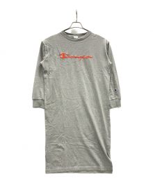 Champion（チャンピオン）の古着「ロングスリーブTシャツワンピース」｜グレー