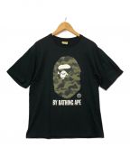 BAPE BY A BATHING APEベイプバイアベイシングエイプ）の古着「Tシャツ」｜ブラック