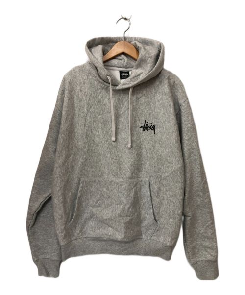 stussy（ステューシー）stussy (ステューシー) プルオーバーパーカー グレー サイズ:Mの古着・服飾アイテム