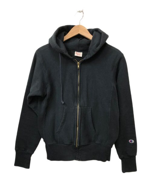 Champion REVERSE WEAVE（チャンピオン リバースウィーブ）Champion REVERSE WEAVE (チャンピオン リバースウィーブ) ジップパーカー ネイビー サイズ:Mの古着・服飾アイテム