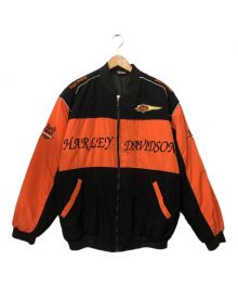 HARLEY-DAVIDSON（ハーレーダビッドソン）の古着「ジャケット」｜ブラック×オレンジ