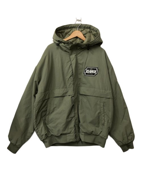 X-LARGE（エクストララージ）X-LARGE (エクストララージ) NYLON PUFFER JACKET グリーン サイズ:XLの古着・服飾アイテム