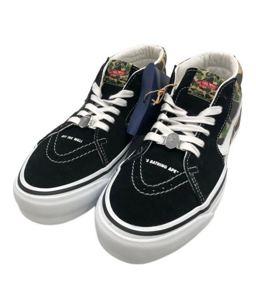 VANS（バンズ）VANS (バンズ) A BATHING APE (アベイシングエイプ) スニーカー グリーン×ブラック サイズ:26の古着・服飾アイテム