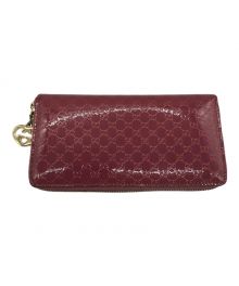 GUCCI（グッチ）の古着「ラウンドファスナー財布」｜ピンク