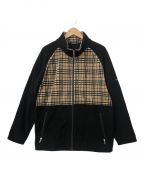 BURBERRY BLACK LABELバーバリーブラックレーベル）の古着「フリースジャケット」｜ブラック×カーキ