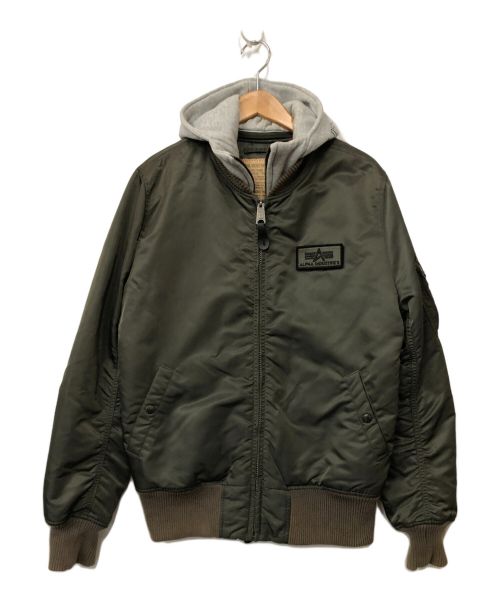 ALPHA INDUSTRIES（アルファインダストリーズ）ALPHA INDUSTRIES (アルファインダストリーズ) MA-1ジャケット オリーブ サイズ:Lの古着・服飾アイテム