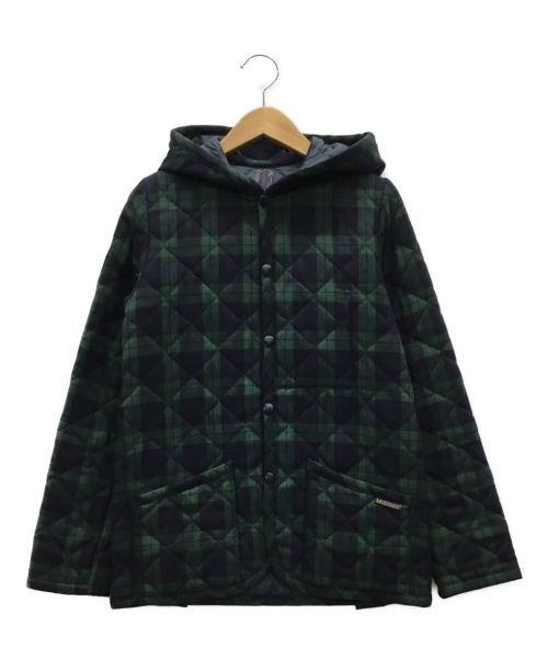 LAVENHAM（ラベンハム）LAVENHAM (ラベンハム) キルティングジャケット グリーン×ネイビー サイズ:34の古着・服飾アイテム