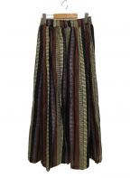 UHURUウフル）の古着「プリントバリエーションスカート」｜ブラウン