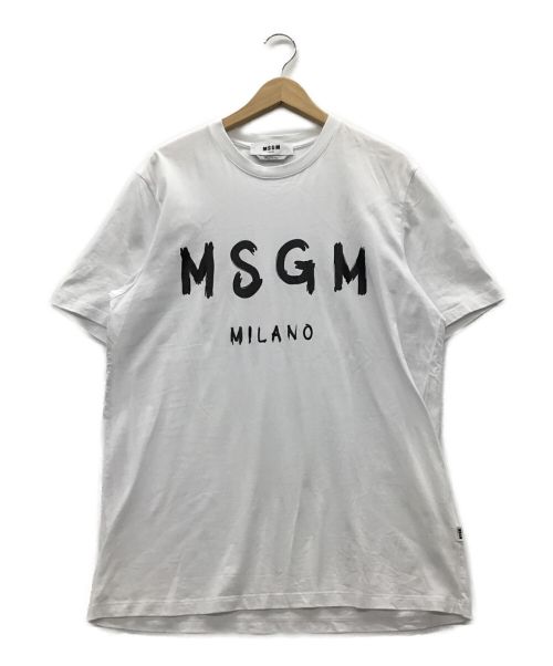 MSGM（エムエスジーエム）MSGM (エムエスジーエム) ロゴTシャツ ホワイト サイズ:Mの古着・服飾アイテム