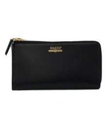 GUCCI（グッチ）の古着「L字ファスナー長財布」｜ブラック