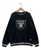 Champion×NFL RAIDERSチャンピオン×レイダース）の古着「クルーネックスウェット」｜ブラック