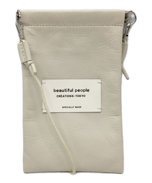 beautiful people（ビューティフルピープル）beautiful people (ビューティフルピープル) レザードキュメントケース アイボリーの古着・服飾アイテム