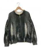 YOKEヨーク）の古着「Printed Cotton Cneck Sweater」｜グレー