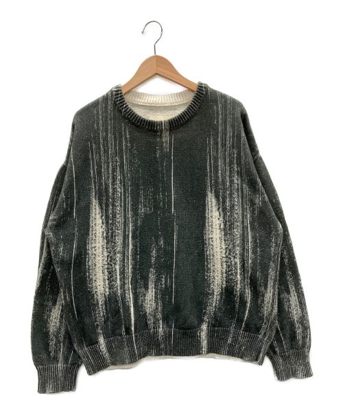 YOKE（ヨーク）YOKE (ヨーク) Printed Cotton Cneck Sweater グレー サイズ:2の古着・服飾アイテム