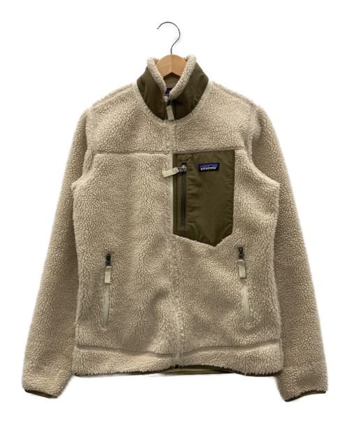 Patagonia（パタゴニア）Patagonia (パタゴニア) ボアジャケット ホワイト×カーキ サイズ:Sの古着・服飾アイテム